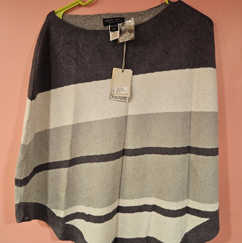 Barefoot Dreams CozyChic Ultra Lite Ocean Breeze Poncho